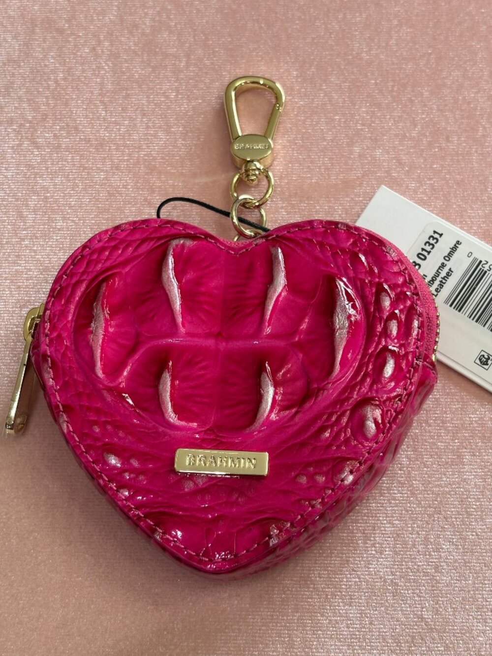 Brahmin Heart Pouch with key rings